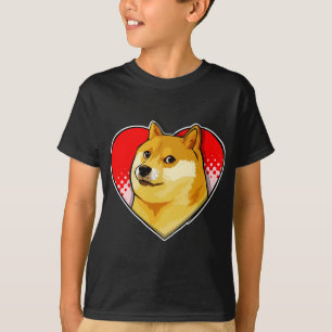 Customise Doge Meme Love Heart T-Shirt