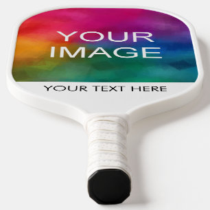 Customise Double Sided Add Your Photo Here Modern Pickleball Paddle