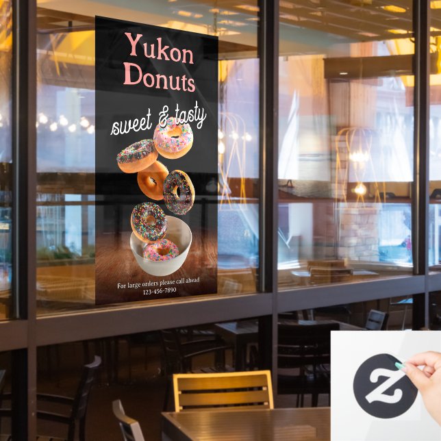 Customise Doughnut Shop Business Promotion (Restaurant Window)