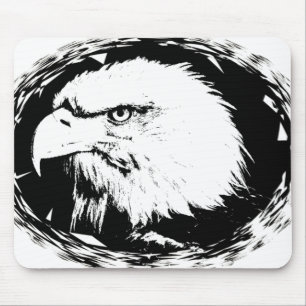 Customise Eagle Head Modern Pop Art Template Mouse Pad