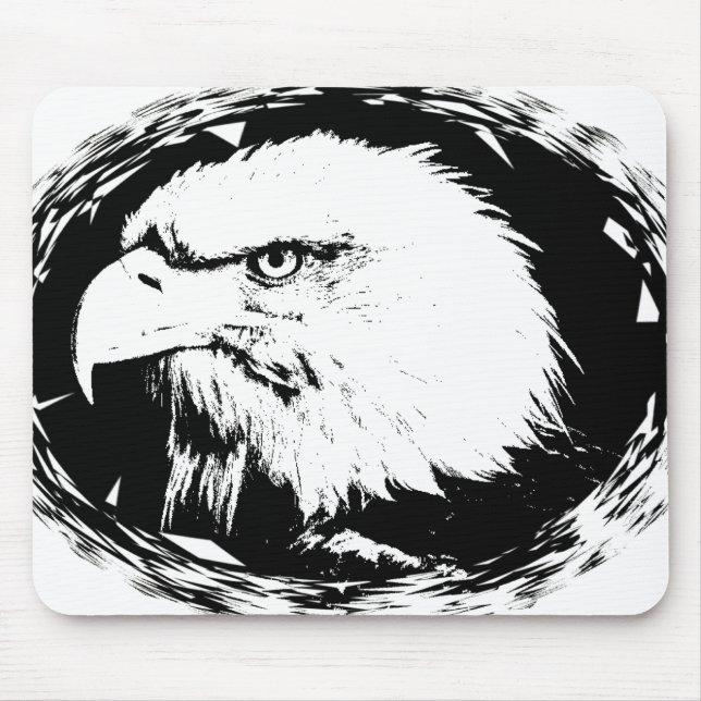 Customise Eagle Head Modern Pop Art Template Mouse Pad (Front)
