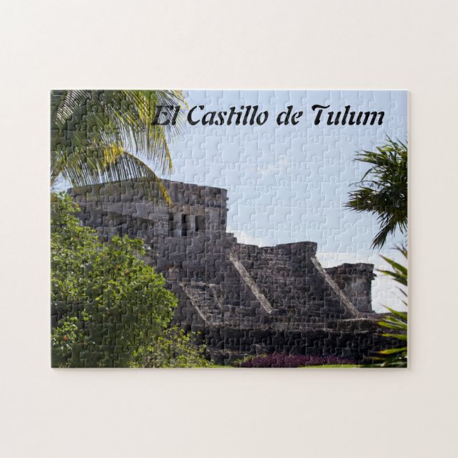 Customise El Castillo de Tulum - Mayan ruins Jigsaw Puzzle (Horizontal)