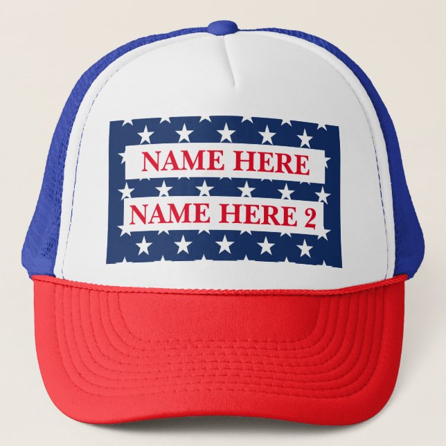 Customise Election Name  Trucker Hat (Front)