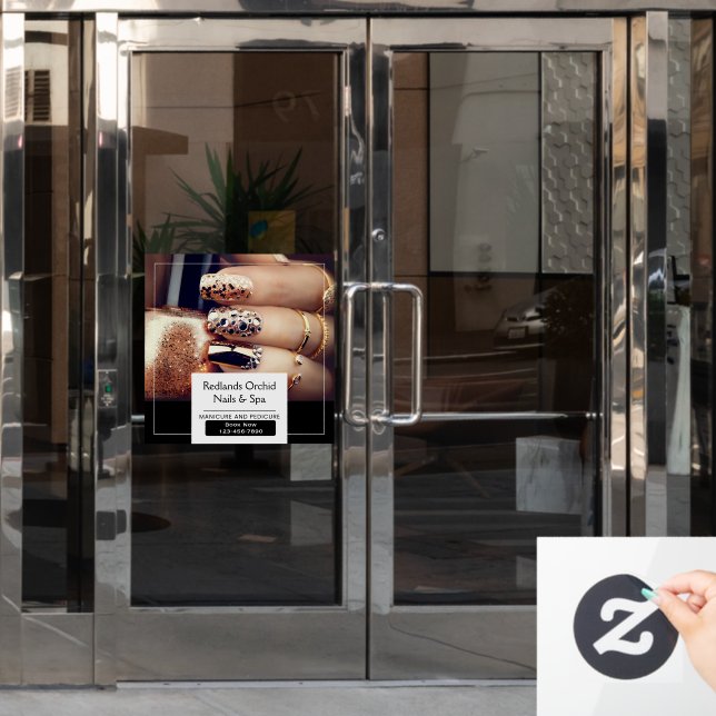 Customise Elegant Nail Salon Promotional (Office Door)