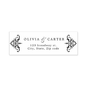 Customise Elegant Vintage Wedding Return Address Self-inking Stamp