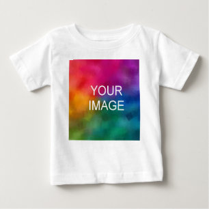 Customise Elegant White Colour Trendy Template Baby T-Shirt