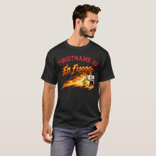 Customise "En fuego" Tennis Ball on fire. T-Shirt