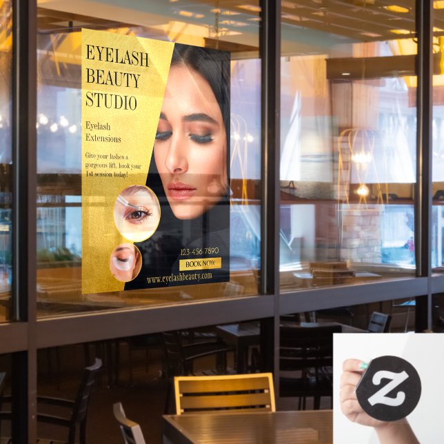 Customise Eyelash Extensions Studio Business Front (Restaurant Window)