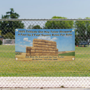 Customise Farm Square Bale Hay For Sale Banner