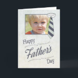 Customise Father’s Day with Necktie Card<br><div class="desc">Elegant Father’s Day card that’s customisable with your photo on the cover. A striped necktie and textured background is a perfect sentiment to give your dad on this special day. Design © 2015 Julia Bryant.</div>