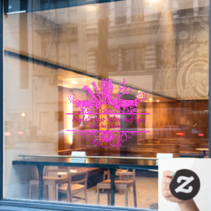 Customise Faux Pink Glitter Hair Salon And Spa 