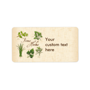 Customise Fines Herbs Labels