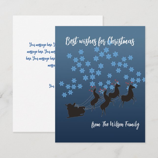 Customise Flat Christmas Greeting Card (Front/Back)