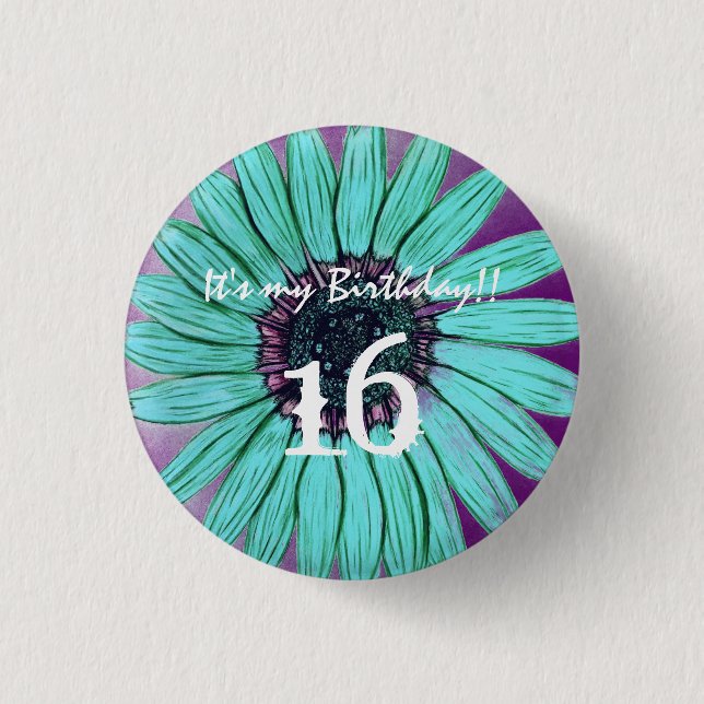 Customise Flower Button It's my birthday (Front)