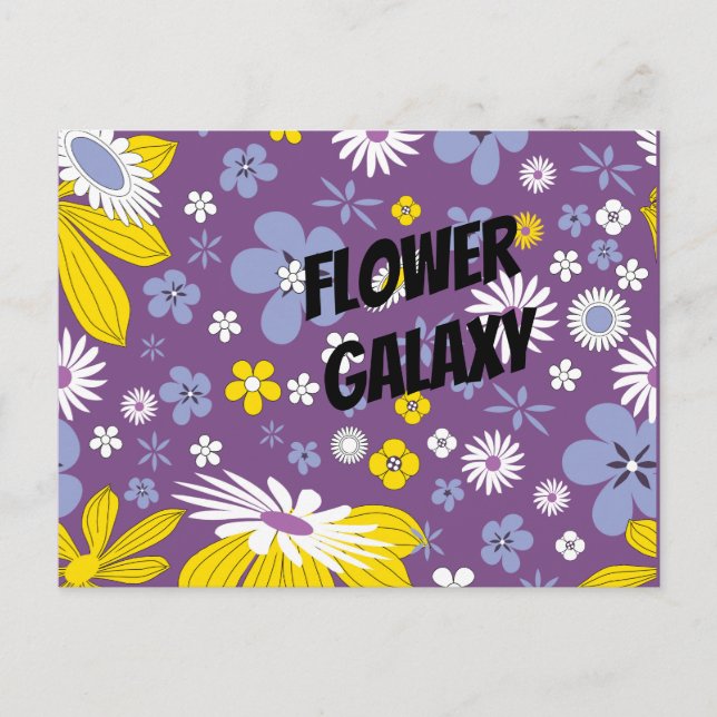 Customise Flower Galaxy Postcard (Front)