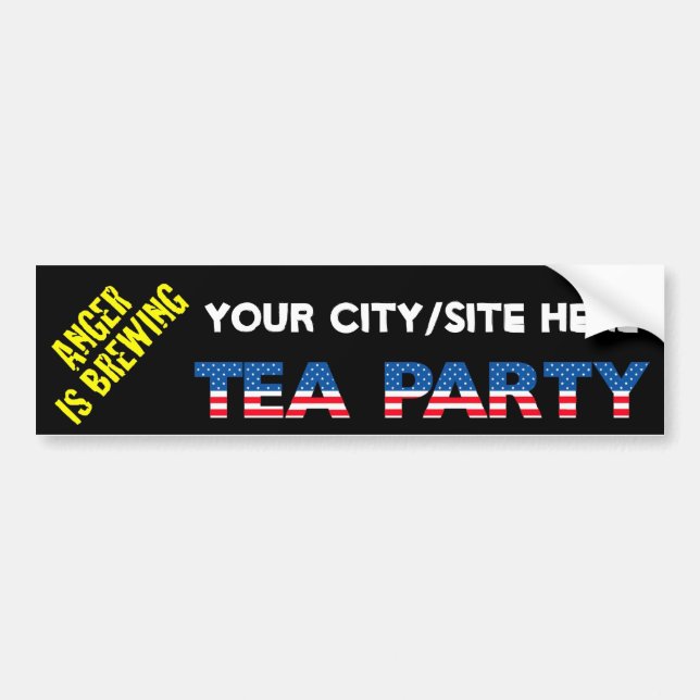 Customise For Your Tea Party Site Bumper Sticker (Front)