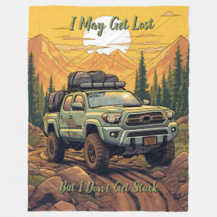 Customise Four Wheel Drive Camping Adventure Fleece Blanket