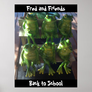 Customise frog poster Back to School