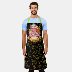 Customise Funny Barbecue Chef Hog Pig Grilling  Apron