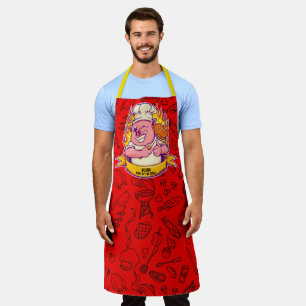 Customise Funny Barbecue Chef Hog Pig Grilling  Apron