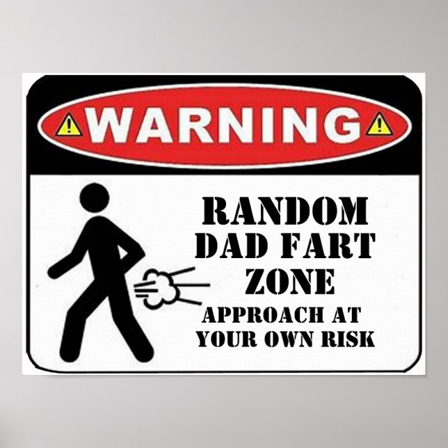 Customise funny fart joke dad father DIY your text Poster (Front)