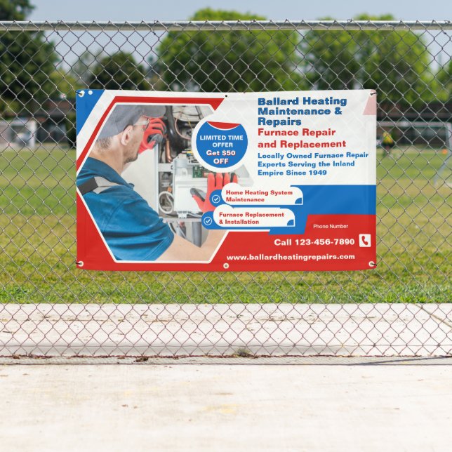 Customise Furnace Heating System Repair  Banner (Insitu)