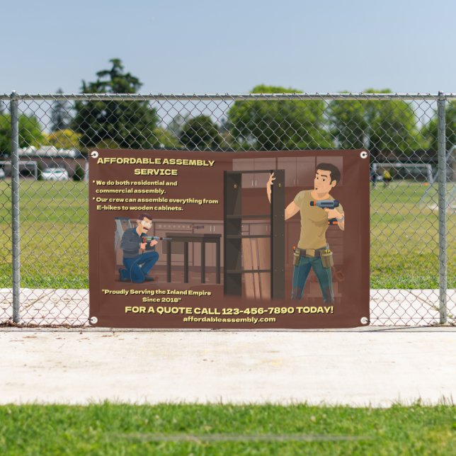 Customise Furniture Equipment Assembly Service Banner (Insitu)