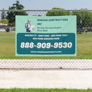 Customise General Contractor Jobsite Advertisement Banner