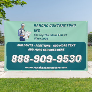 Customise General Contractor Jobsite Advertisement Banner