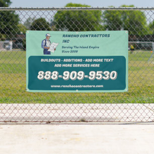 Customise General Contractor Jobsite Advertisement Banner