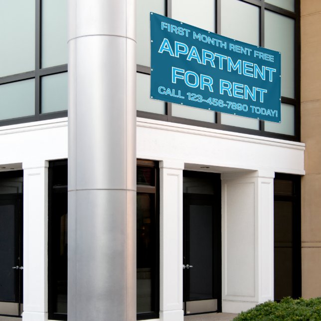 Customise Generic Apartment For Rent Lease Large  Banner (Outside Building)