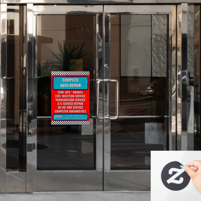 Customise Generic Auto Repair Shop Services Promo (Office Door)