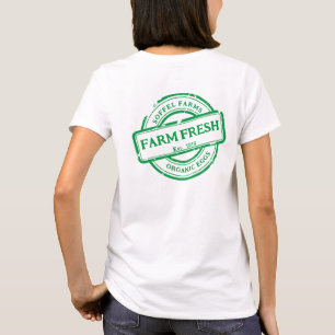 Customise Generic Farm Veggies Eggs Promo Back of T-Shirt