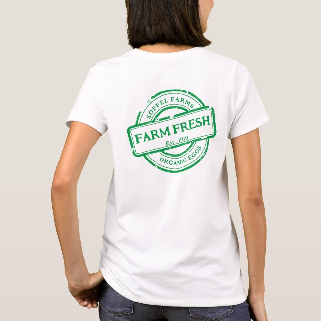 Customise Generic Farm Veggies Eggs Promo Back of T-Shirt (Back)