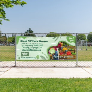 Customise Generic Farmers Market Organic Veggies Banner