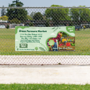 Customise Generic Farmers Market Organic Veggies Banner