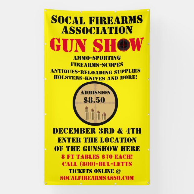 Customise Generic Gun Show Event Detailed  Banner (Vertical)