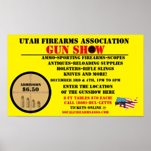 Customise Generic Gun Show Event  Detailed Icon Poster