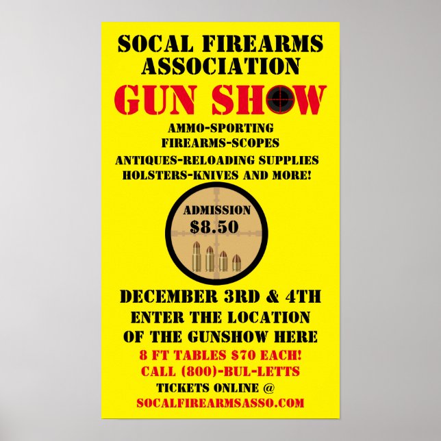 Customise Generic Gun Show Event Detailed Poster (Front)