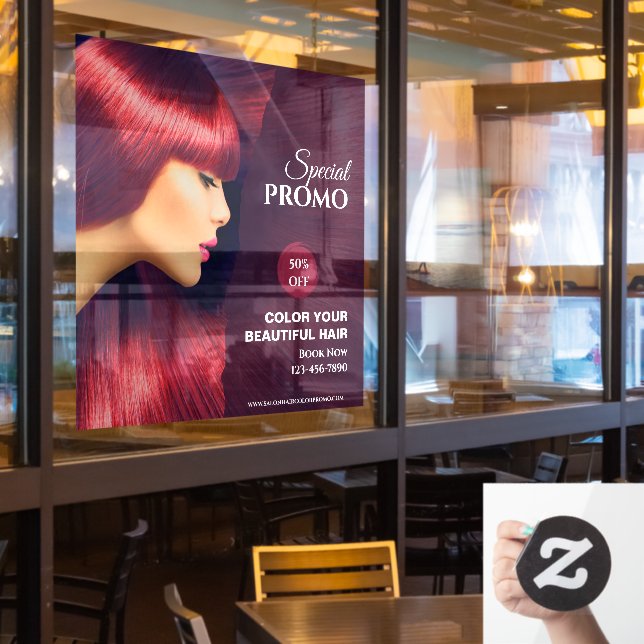 Customise Generic Hair Salon Colour Sale Promo (Restaurant Window)