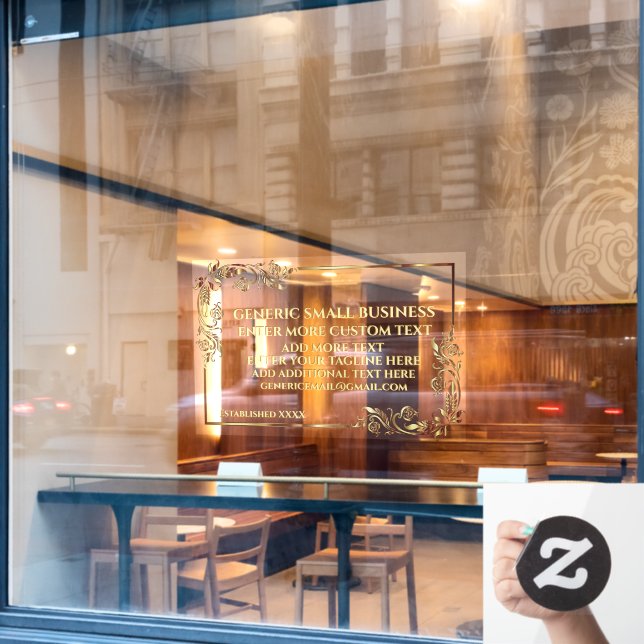 Customise Generic Legal Notary Doctor Ornate Gold (Cafe Window)