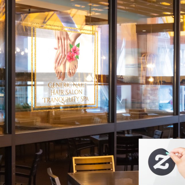 Customise Generic Nail Hair Salon Tranquillity Spa (Restaurant Window)