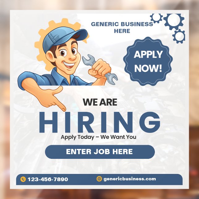 Customise Generic Technician With Tools Now Hiring (Sheet 2)