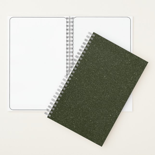Customise Glitter Moss Green Sketchbook Notebook (Inside)