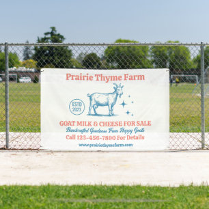Customise Goat Farm Milk Cheese For Sale Banner