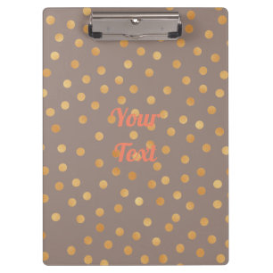 Customise Gold Glitter Clipboard