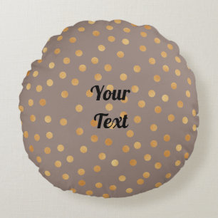 Customise Gold Glitter Round Cushion