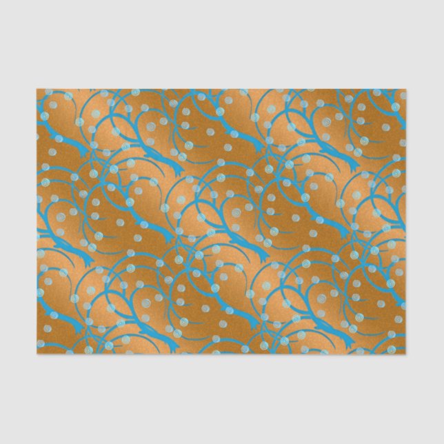 Customise Gold Jasmine Flapper Style Tissue Paper (Front)