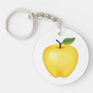 Customise Golden Delicious Apple Key Ring