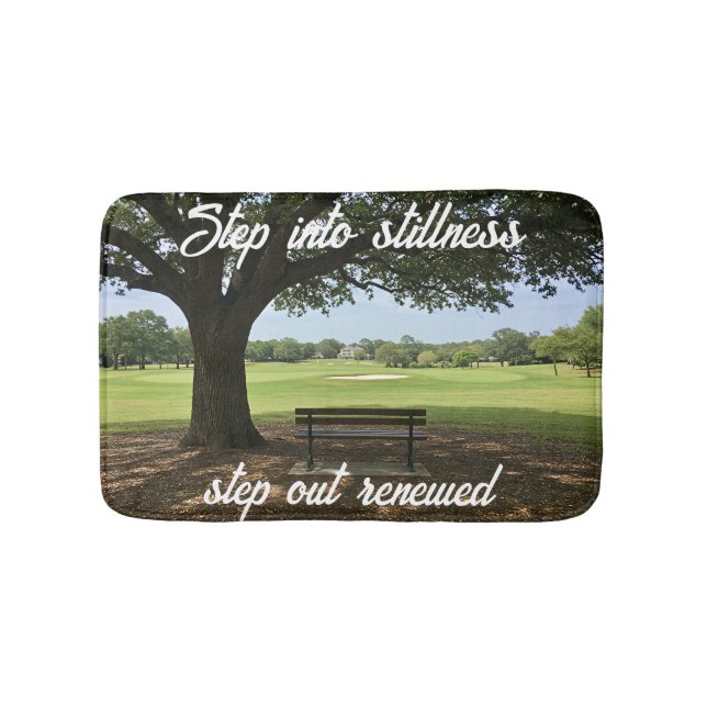 Customise Golf Step Into Stillness Design Bath Mat (Front)